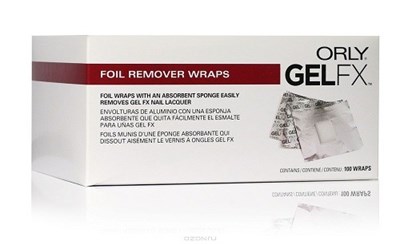 ORLY GEL FX Foil Remover Wraps, 100 шт. фольга со спонжем для снятия гель-лака - фото 12957