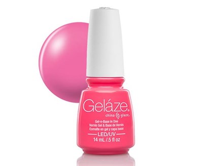 Gelaze Gel-n-Base Polish Shocking Pink, 9.76 мл.- гелевый лак "Шокирующе розовый" - фото 14832