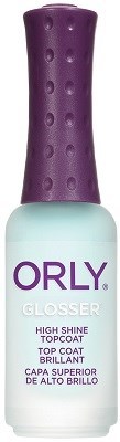 ORLY Glosser, 9 мл. - глянцевое топовое покрытие с эффектом "мокрого" лака