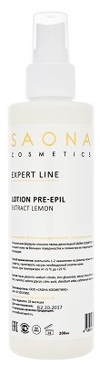 Saona Expert Line Lotion Pre-Epil Extract Lemon, 200 мл.- Лосьон очищающий для кожи с экстрактом лимона Саона - фото 27906