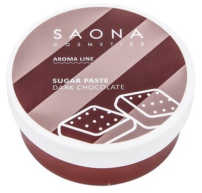 Saona Aroma Line Sugar Paste Dark Chocolate, 200 гр.- Разогреваемая сахарная паста средней плотности для СПА шугаринга с тёмным шоколадом Саона - фото 27968