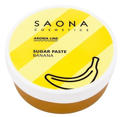 Saona Aroma Line Sugar Paste Banana, 200 гр.- Разогреваемая сахарная паста средней плотности для СПА шугаринга банановая Саона - копия - фото 27972
