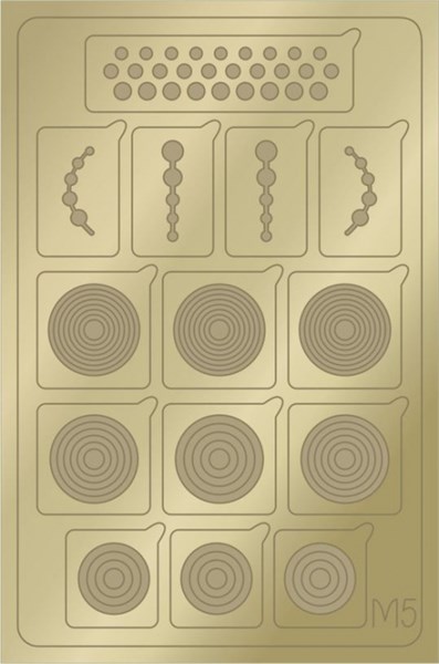 AEROPUFFING Metallic Stickers №M05 Gold - золотые металлизированные наклейки Аэропуффинг М5 - фото 28048