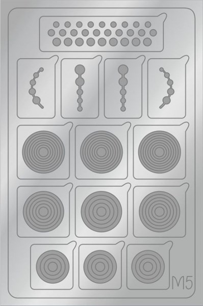 AEROPUFFING Metallic Stickers №M05 Silver - серебрянные металлизированные наклейки Аэропуффинг М5 - фото 28050