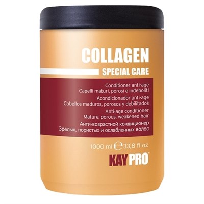 KAYPRO Collagen Conditioner, 1000 мл. - Антивозрастной кондиционер с коллагеном для зрелых, пористых и ослабленных волос - фото 28415