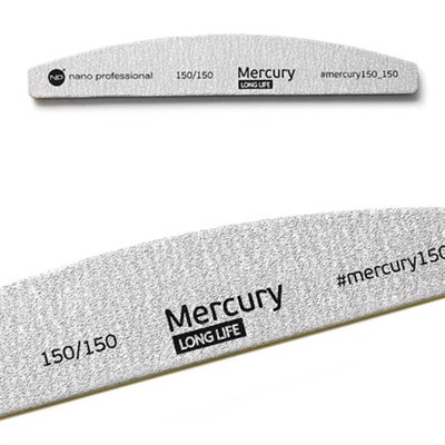 Nano Professional Mercury Long Life File 150/150 - серая пилка для искусственных и натуральных ногтей - фото 32956