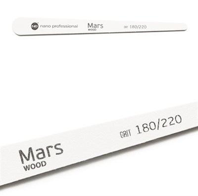 Nano Professional Mars Wood File 180/220 - тонкая пилка для натуральных ногтей - фото 32964
