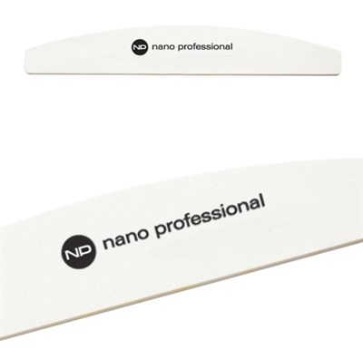 Nano Professional Econom File 100/180 - белая пилка для искусственных и натуральных ногтей - фото 32968