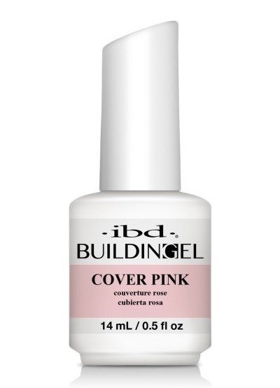 IBD LED/UV Building Gel Cover Pink, 14 мл. - структурный камуфлирующий розовый гель с кисточкой