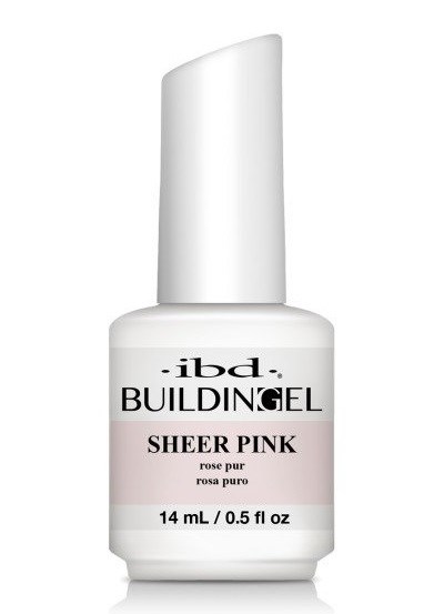 IBD LED/UV Building Gel Sheer Pink, 14 мл. - структурный розовый гель с кисточкой