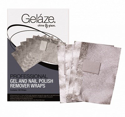 Фольга для удаления гель лака Gelaze Gel & Nail Polish Remover Wraps, 100 шт. - фото 9243