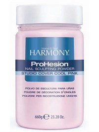 Камуфлирующая акриловая пудра HARMONY Studio Cover Cool Pink Powder, 660 гр. холодная розовая для наращивания