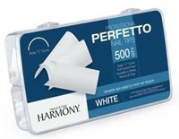 Белые типсы HARMONY White Tips, 500 шт. для наращивания ногтей