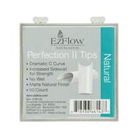 EzFlow Perfection II Natural Nail Tips #1, 50 шт. - натуральные типсы без контактной зоны №1