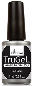 EzFlow TruGel Top Coat, 14 мл. - топ для гель лака, защитное верхнее покрытие