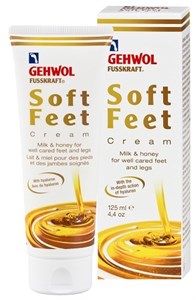 Gehwol Fusskraft Soft Feet Creme with Milk & Honey, 125 мл. - шёлковый увлажняющий крем для ног с гиалуроновой кислотой
