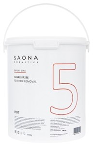 Сахарная паста для шугаринга Saona Expert Line Sugar Paste 5 Hot, 3500 гр. твёрдая разогреваемая