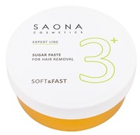 Saona Expert Line Sugar Paste 3+ Soft&amp;Fast, 200 гр.- Мягкая без разогрева, сахарная паста для шугаринга Саона