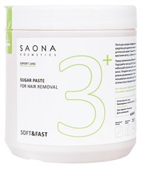 Сахарная паста для шугаринга Saona Expert Line Sugar Paste 3+ Soft & Fast, 1000 гр. мягкая без разогрева