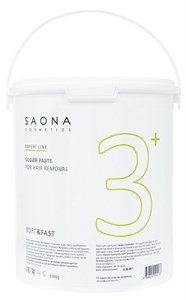 Сахарная паста для шугаринга Saona Expert Line Sugar Paste 3+ Soft &amp; Fast, 3500 гр. мягкая без разогрева