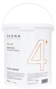 Сахарная паста для шугаринга Saona Expert Line Sugar Paste 4+ Normal &amp; Fast, 3500 гр. нормальная без разогрева
