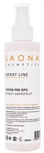 Saona Expert Line Lotion Pre-Epil Extract Grapefruit, 200 мл.- Лосьон очищающий для кожи с экстрактом грейпфрута Саона
