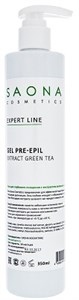 Saona Expert Line Gel Pre-Epil Extract Green Tea, 350 мл.- Гель глубоко очищающий для кожи с экстрактом зелёного чая Саона