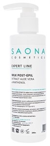 Saona Expert Line Post-Epil Milk Extract Aloe Vera & Panthenol, 200 мл.- Молочко для восстановления рН с экстрактом Алоэ Вера и пантенолом Саона