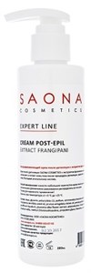 Saona Expert Line Post-Epil Cream Extract Frangipani, 200 мл.- Увлажняющий крем после депиляции с экстрактом франжипани Саона