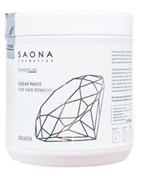 Saona Diamond Line Sugar Paste for Hair Removal Silver, 1000 гр.- Мягкая без разогрева, сахарная паста для шугаринга Саона