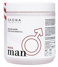 Saona Man Line Sugar Paste for Hair Removal Rock, 1000 гр.- Плотная без разогрева, сахарная паста для мужского шугаринга Саона