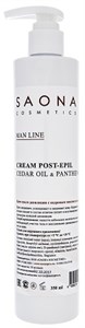 Saona Man Line Post-Epil Cream Cedar Oil &amp; Panthenol, 350 мл.- Крем после депиляции с кедровым маслом и пантенолом Саона