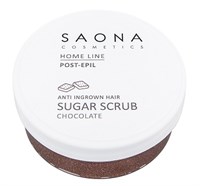 Saona Home Line Post-Epil Anti Ingrowth Hair Sugar Scrub Chocolate, 300 мл.- Сахарный скраб против вросших волос Шоколад Саона