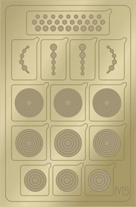 AEROPUFFING Metallic Stickers №M05 Gold - золотые металлизированные наклейки Аэропуффинг М5