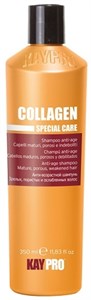 KAYPRO Collagen Shampoo, 350 мл. - Антивозрастной шампунь с коллагеном для зрелых, пористых и ослабленных волос
