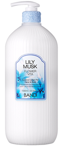 BANDI Flower Vita Essence Lotion Lily Musk, 1000 мл. - Лосьон для рук и тела Банди "Мускатная лилия"