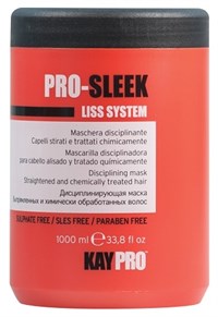 KAYPRO Pro Sleek Disciplining Mask, 1000 мл. - Маска дисциплинирующая для химически выпрямленных волос