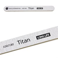 Nano Professional Titan Long Life File 100/180 - серая пилка для искусственных и натуральных ногтей