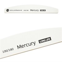 Nano Professional Mercury Long Life File 100/180 - белая пилка для искусственных и натуральных ногтей