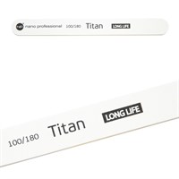 Nano Professional Titan Long Life File 100/180 - белая пилка для искусственных и натуральных ногтей