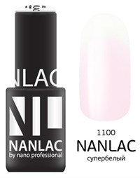 NANLAC NL 1100 Супербелый, 6 мл. - гель-лак &quot;Линия Улыбки&quot; Nano Professional