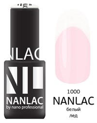 NANLAC NL 1000 Белый лёд, 6 мл. - гель-лак &quot;Линия Улыбки&quot; Nano Professional