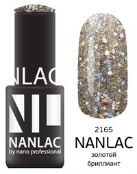 NANLAC NL 2165 Золотой бриллиант, 6 мл. - гель-лак &quot;Металлик&quot; Nano Professional