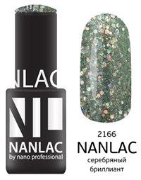 NANLAC NL 2166 Серебряный бриллиант, 6 мл. - гель-лак &quot;Металлик&quot; Nano Professional