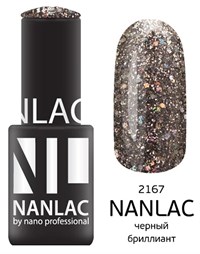 NANLAC NL 2167 Чёрный бриллиант, 6 мл. - гель-лак &quot;Металлик&quot; Nano Professional
