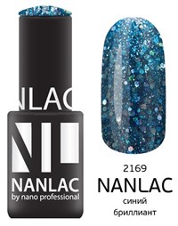 NANLAC NL 2169 Синий бриллиант, 6 мл. - гель-лак &quot;Металлик&quot; Nano Professional