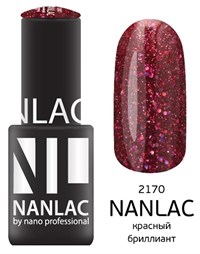 NANLAC NL 2170 Красный бриллиант, 6 мл. - гель-лак &quot;Металлик&quot; Nano Professional