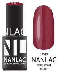NANLAC NL 1040 Вишневый пирог, 6 мл. - гель-лак &quot;Мерцающая эмаль&quot; Nano Professional