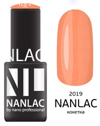 NANLAC NL 2019 Кокетка, 6 мл. - гель-лак &quot;Мерцающая эмаль&quot; Nano Professional