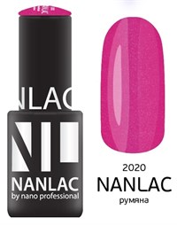 NANLAC NL 2020 Румяна, 6 мл. - гель-лак &quot;Мерцающая эмаль&quot; Nano Professional